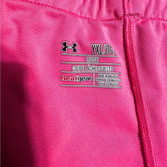Under Armour Youth Loose HeatGear Pink Athletic Shorts Size XL (18-20) - Picture 3 of 11